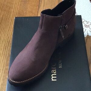 Marc Joseph Genuine Suede Brown Columbus Bootie NWT sz. 10